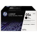 Original HP 05A Black Toner Cartridge Dual Pack (CE505D)