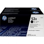 Original HP 53X Black Toner Cartridge High Yield Dual Pack (Q7553XD)