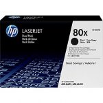 Original HP 80X Black Toner Cartridge High Yield Dual Pack (CF280XD)