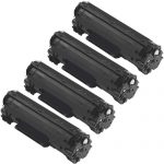 Compatible Canon 125 Black Toner Cartridge 4 Pack
