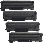 Compatible Canon 128 Black Toner Cartridge 4 Pack
