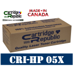 Canadian Re-manufactured HP 05X Black Toner Cartridge High Yield (CE505X) -Cartridge Republic Brand