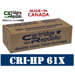 Canadian Re-manufactured HP 61X Black Toner Cartridge High Yield (C8061X) -Cartridge Republic Brand