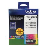 Original Brother LC3029 Super High Yield Cyan.Magenta.Yellow Tri Pack ( LC30293PKS )