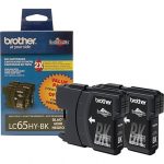 Original Brother LC65 Black Ink Cartridge 2 Pack ( LC652PKS  )