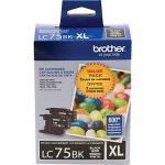 Original Brother LC75 High Yield Black Ink Cartridge High Yield 2 Pack ( LC752PKS )