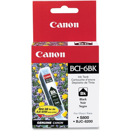 Original Canon BCI-6BK Black  Ink Cartridge (4705A003)
