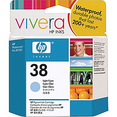 Original HP 38 Light Cyan Pigment Ink Cartridge ( C9418A )