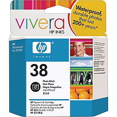 Original HP 38 Photo Black Pigment Ink Cartridge ( C9413A )