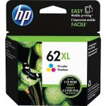 Original HP 62XL High Yield Tri-Color Ink Cartridge  ( C2P07AN#140 )