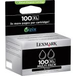 Original Lexmark 100XL High Yield Black Twin Pack Ink Cartridge ( 14N1203 )