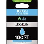 Original Lexmark 100XL High Yield Cyan  Ink Cartridge ( 14N1069 )